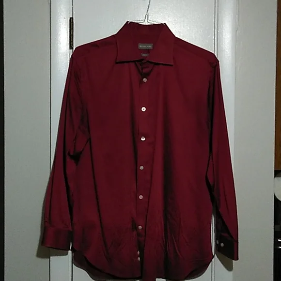 cranberry dress shirt Unisex Ombre Button-Up Shirt, Pink Cranberry Gradient, Plus Sizes
